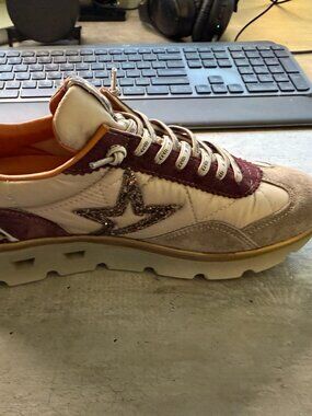 NEW Cetti C-1259 XL EXP Women’s EU 38 Leopard Glitter Beige Sneakers